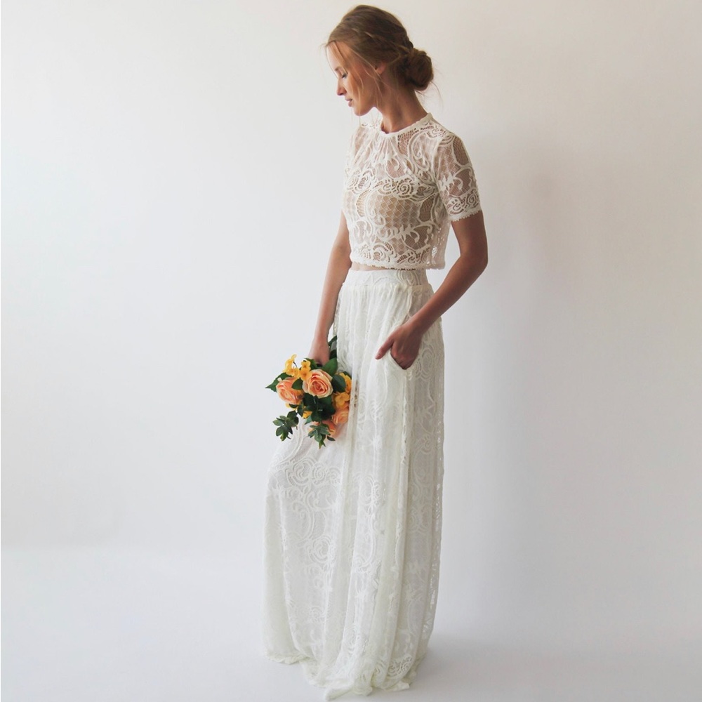 NEW Women’s 2-Piece Boho Wedding or Prom Dress Size 6